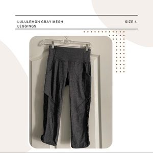 Lululemon Gray Mesh Leggings